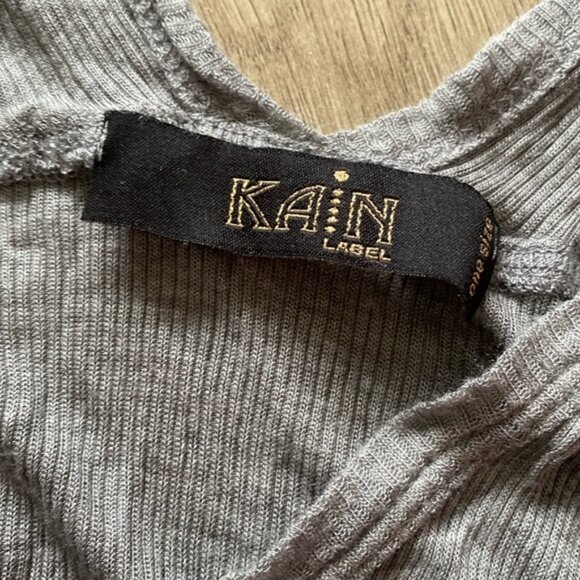 KAIN LABEL one size Heather grey ribbed tank top cami - Picture 2 of 6